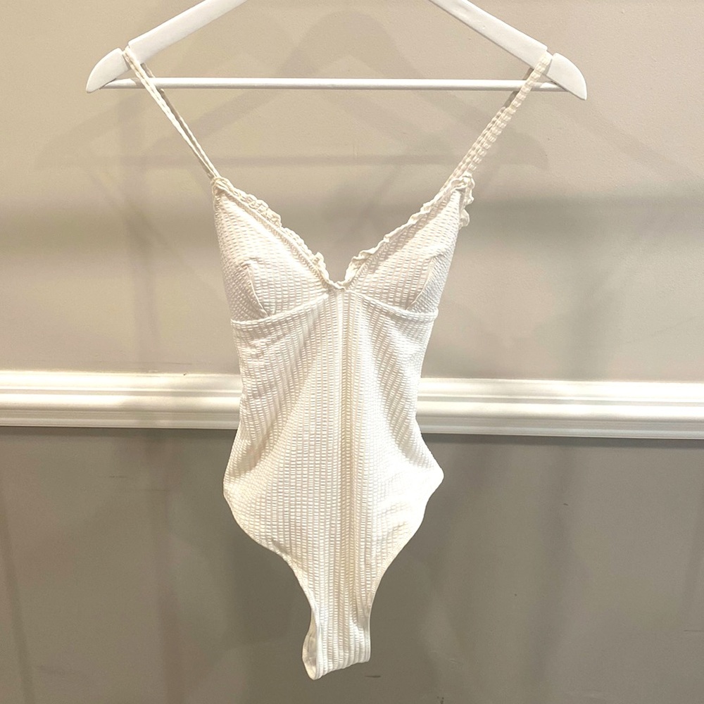 H&M White One Piece Bathing Suite Size Small